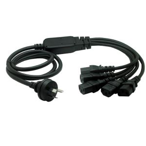 Australia SAA 3 Pin Male to 5x IEC 320 C13 Power Cord 1.5M